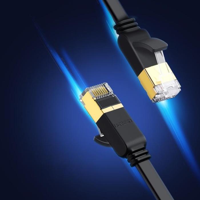 Ugreen - Ugreen Flat RJ45 Cat 7 Nätverkskabel 3m - Svart