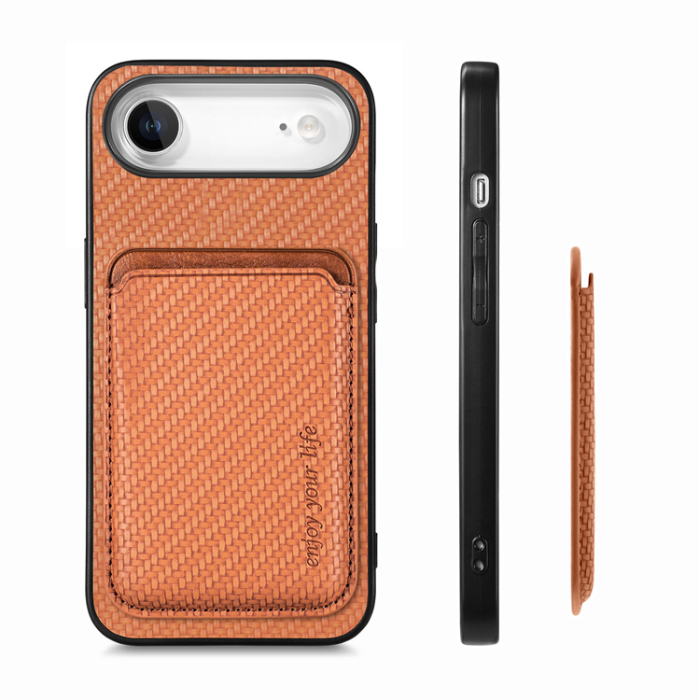 A-One Brand - iPhone Air Mobilskal Detachable Korthållare - Brun