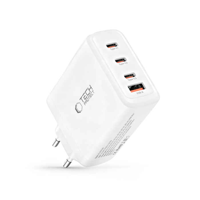 Tech-Protect - Tech-Protect 4-Port Snabbladdare 140W QC3.0 NC140W-GAN