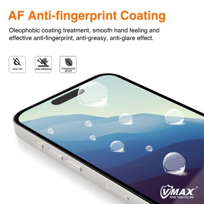 VMAX - Vmax iPhone 12/12 Pro Härdat Glas Skärmskydd 9D - Svart