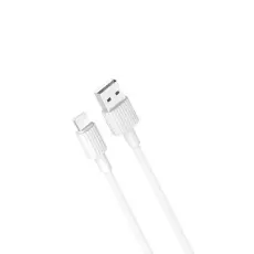 XO - XO USB-A till Lightning kabel 1m 2.4A - Vit