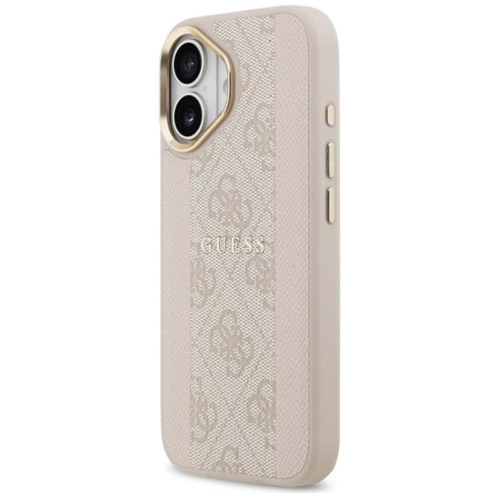 Guess - Guess iPhone 17 Mobilskal MagSafe 4G Stripe - Rosa