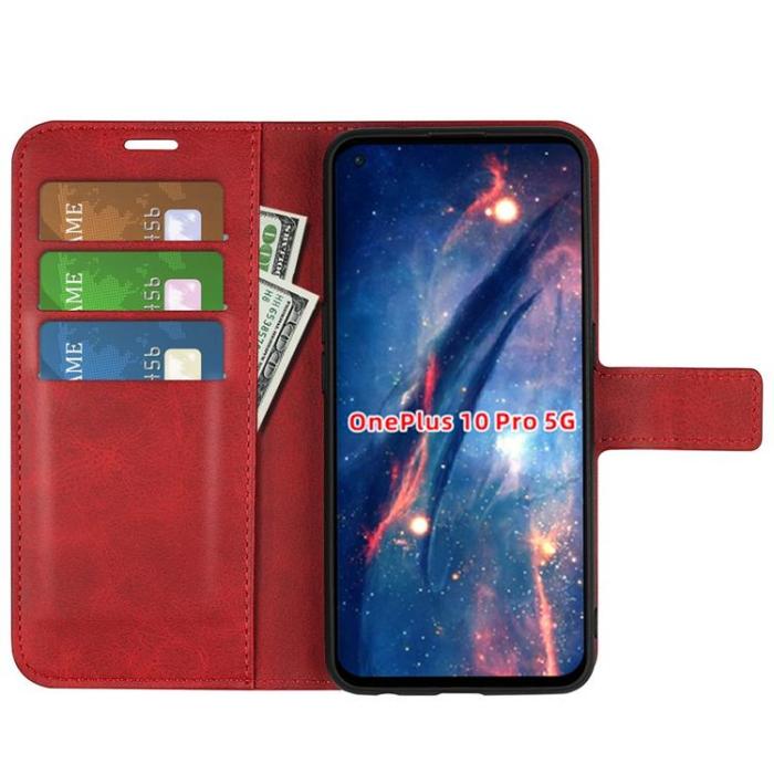 A-One Brand - OnePlus 10 Pro 5G Plånboksfodral Magnetic Folio - Röd