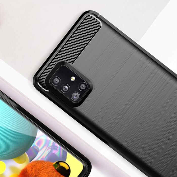 Forcell - CARBON skal till Samsung Galaxy A51 5G Svart