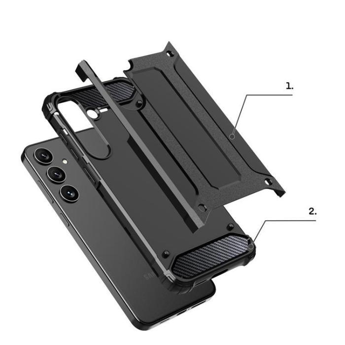 OEM - Galaxy S24 Mobilskal Hybrid Armor - Svart