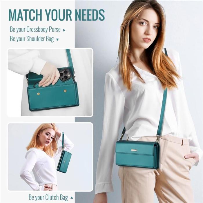 Caseme - CASEME Me20 Crossbody Väska 4.0-7.6'' Läder - Grön
