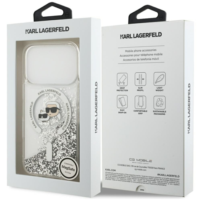 KARL LAGERFELD - Karl Lagerfeld Mobilskal För iPhone 18 Pro/17 Pro Magsafe Liquid Glitter