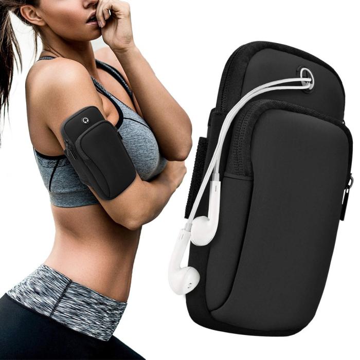 UTGATT5 - Universalt Running Sport Armband För Mobiltelefon - Svart