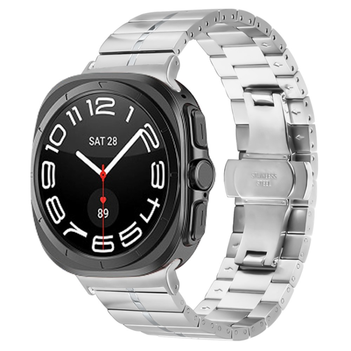 A-One Brand - Galaxy Watch 8/8 Classic (40/44/46mm) Armband Stainless Steel - Silver