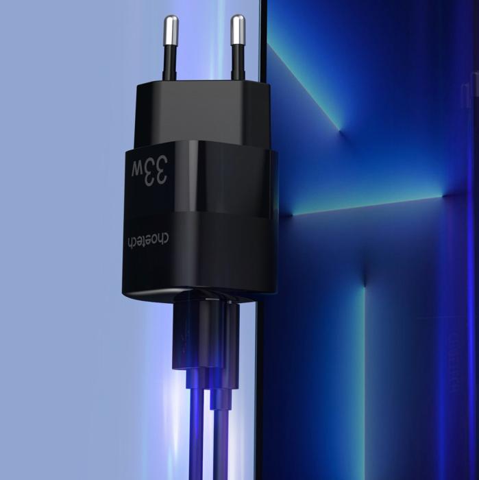 Choetech - Choetech Snabbladdare 33W USB-C - Svart