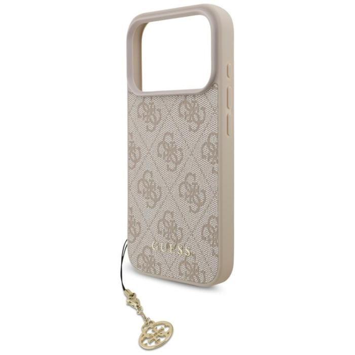Guess - Guess iPhone 17 Pro Mobilskal MagSafe 4G Charms Collection - Rosa
