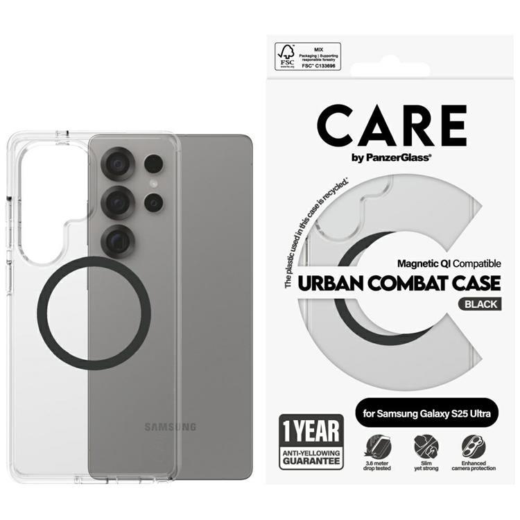 CARE By PanzerGlass Galaxy S25 Ultra Mobilskal MagSafe QI Urban Combat - Svart | 2353 | AlltMobil