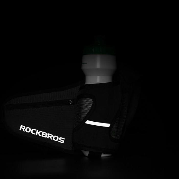 Rockbros - ROCKBROS Midjeväska med Löpbälte med Vattenflaskhållare - Svart