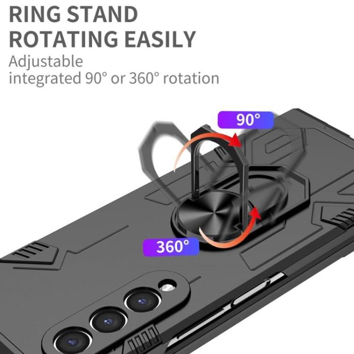 A-One Brand - Galaxy Z Fold 4 Skal Ringhållare - Svart