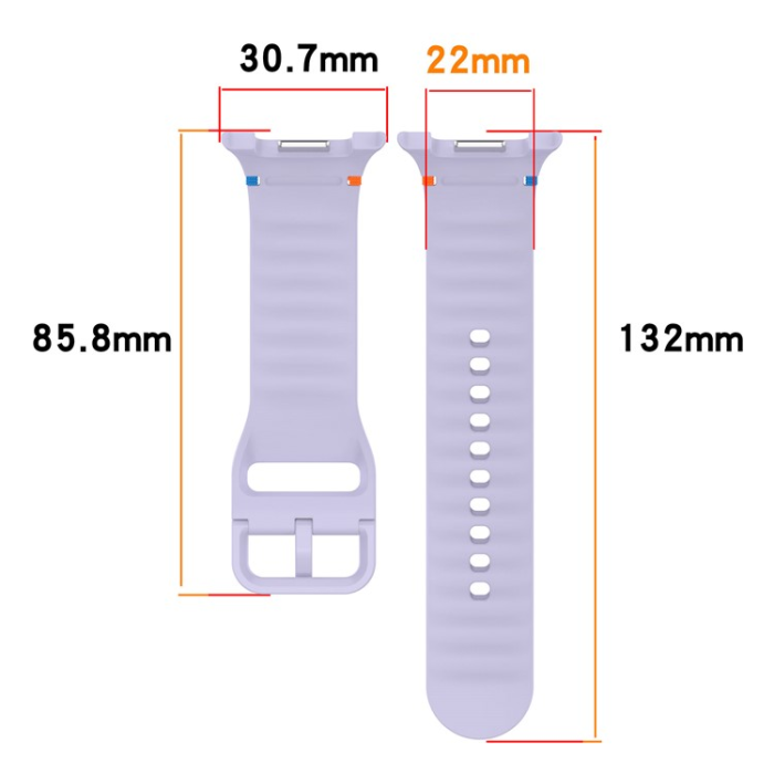 A-One Brand - Galaxy Watch 8 (44mm/40mm)/8 Classic (46mm) Armband Silikon L