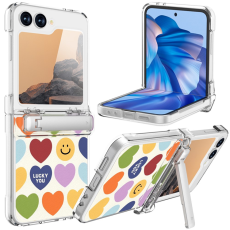 A-One Brand - GW181 Galaxy Z Flip 7 FE/Z Flip 6 Mobilskal Kickstand - Small Hearts
