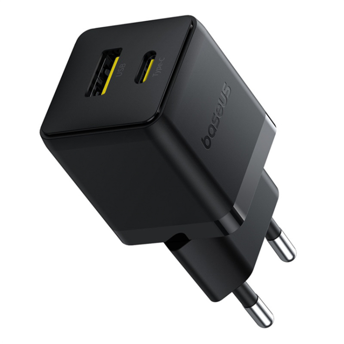 BASEUS - Baseus Snabbladdare USB-C - USB-A 30W Palm - Svart