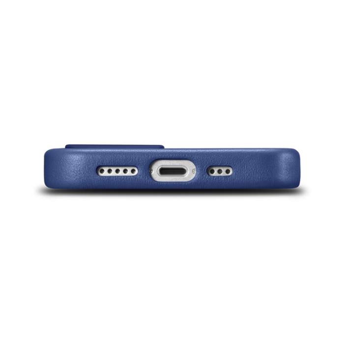 ICARER - iCarer iPhone 14 Skal MagSafe Äkta Läder - Blå