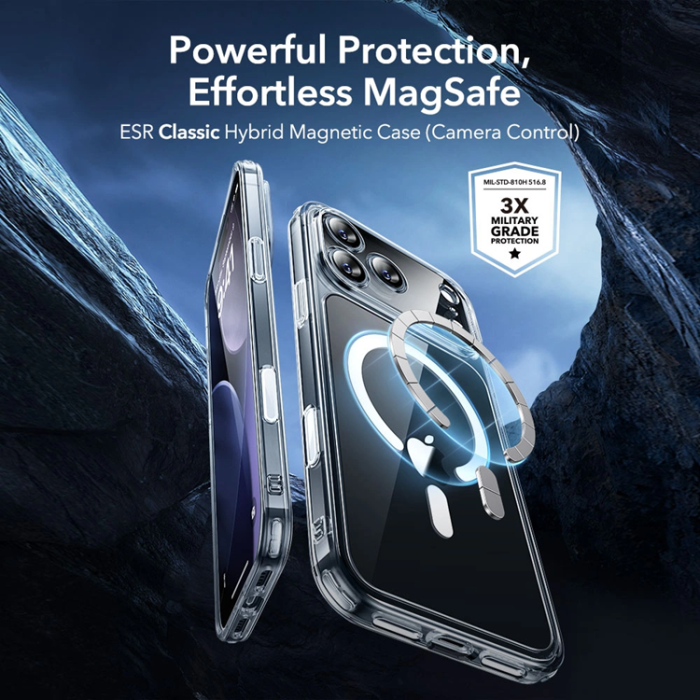 ESR - ESR iPhone 17 Pro Mobilskal Magsafe Classic Hybird - Clear