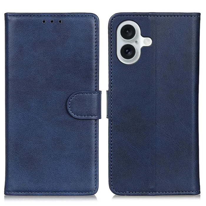 A-One Brand - iPhone 17 Plånboksfodral Cowhide Texture - Blå