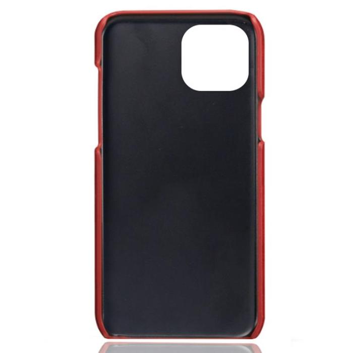 OEM - iPhone 14 Plus Skal Korthållare PU Läder - Röd