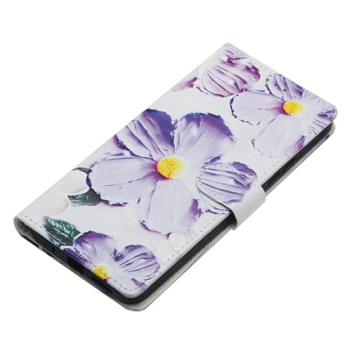 OEM - Samsung Galaxy A57 Plånboksfodral Konstläder - Lila Blomma