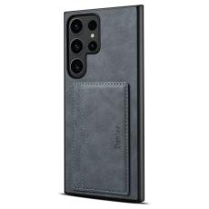 DENIOR - DENIOR Samsung Galaxy S24 Ultra Fodral KonstL&auml;der Gr&aring;
