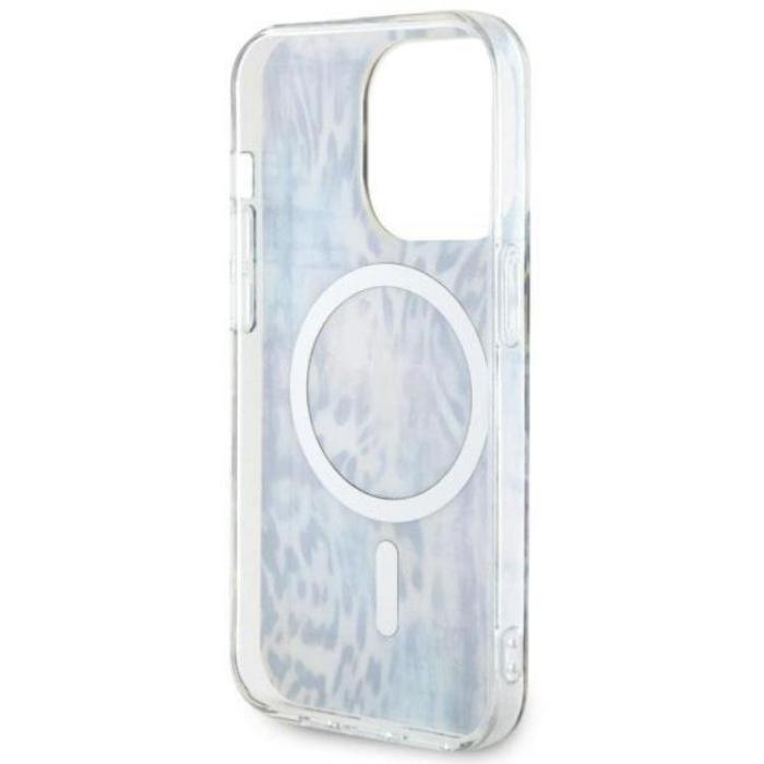 Guess - Guess iPhone 14 Pro Max Mobilskal MagSafe Leopard - Blå