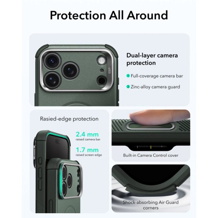ESR - ESR Mobilskal För iPhone 17 Pro Max/18 Pro Max Magsafe Cyber Tough Kickstand
