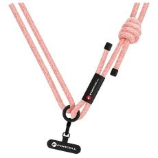 Forcell - Forcell Crossbody Mobilrem Lanyard med Justerbar Längd - Rosa