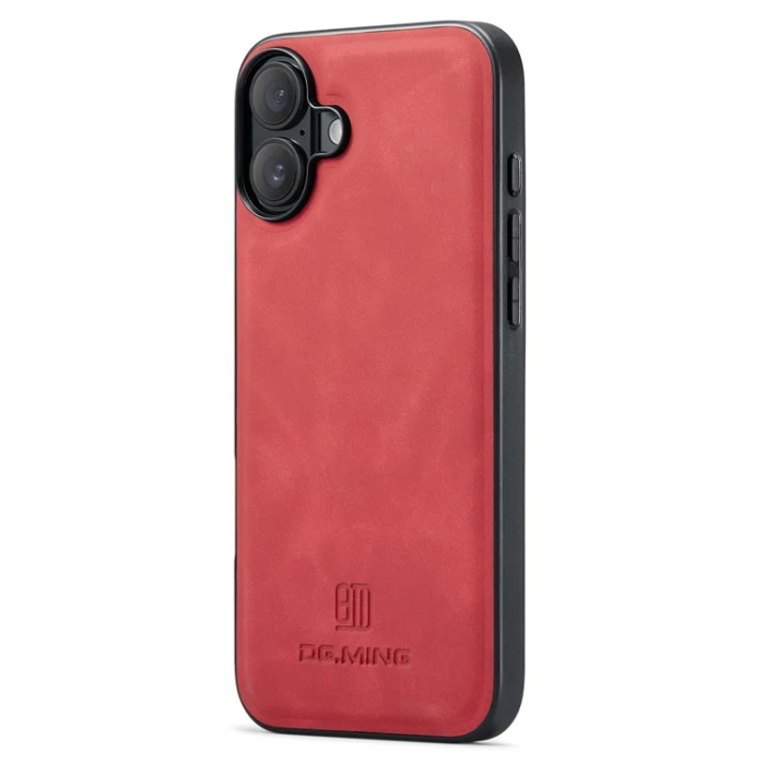 DG.MING - DG.MING iPhone 16 Plus Mobilskal Hybrid Läder - Röd