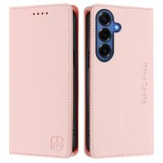OEM - RINACASIS Samsung Galaxy S26+ Pl&aring;nboksfodral Konstl&auml;der RFID Skydd - Rosa