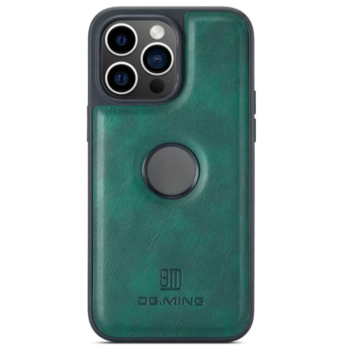 DG.MING - DG.MING iPhone 16 Pro Mobilskal Anti-Drop Läder - Grön