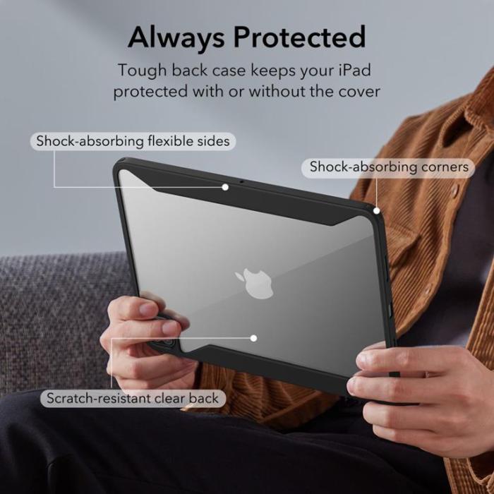 UTGATT1 - ESR iPad Pro 12.9 (2022/2021) Fodral Rebound Hybrid - Svart