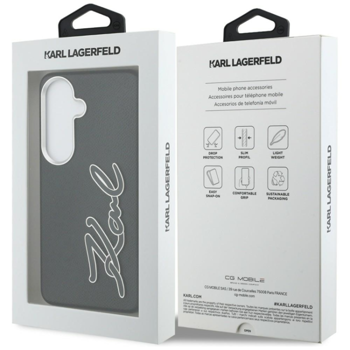 KARL LAGERFELD - Karl Lagerfeld Mobilskal För Galaxy S26 Grained Signature Metal Resin