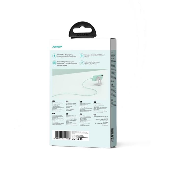 Joyroom - Joyroom USB-C till Lightning kabel 1m PD 30W - Grön