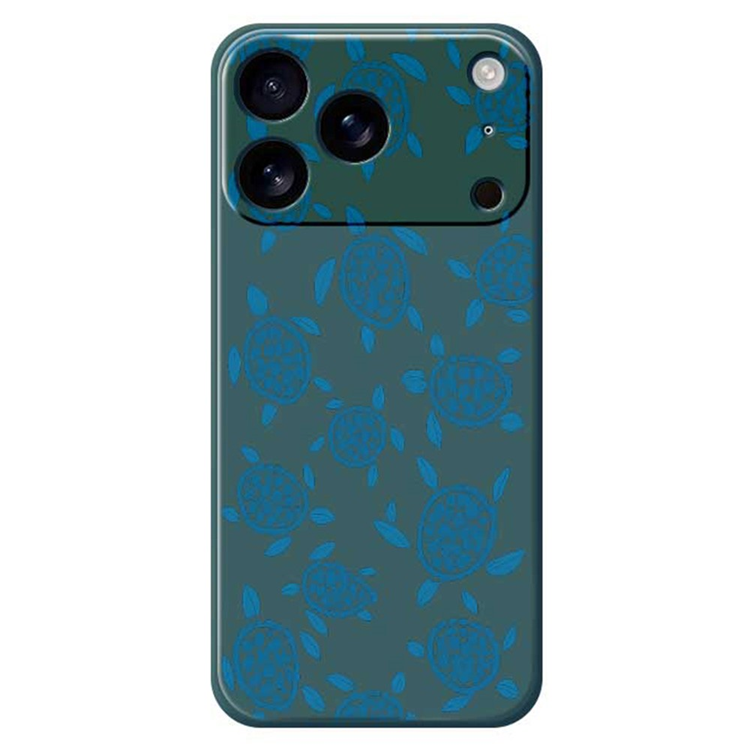 iPhone 17 Pro Max Mobilskal Turtle Pattern Straight Edge - Grön | 2353 | AlltMobil