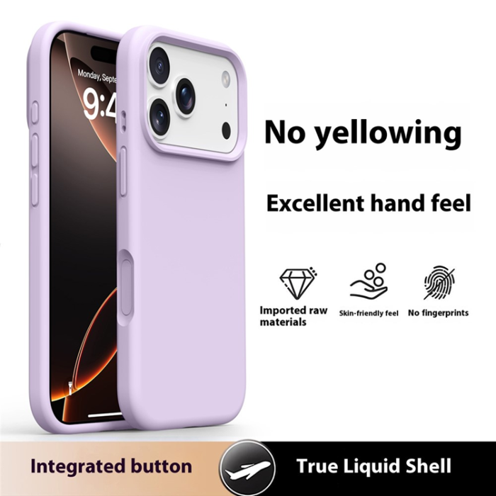 A-One Brand - iPhone 17 Pro Mobilskal Silikon Microfiber Lining - Lila