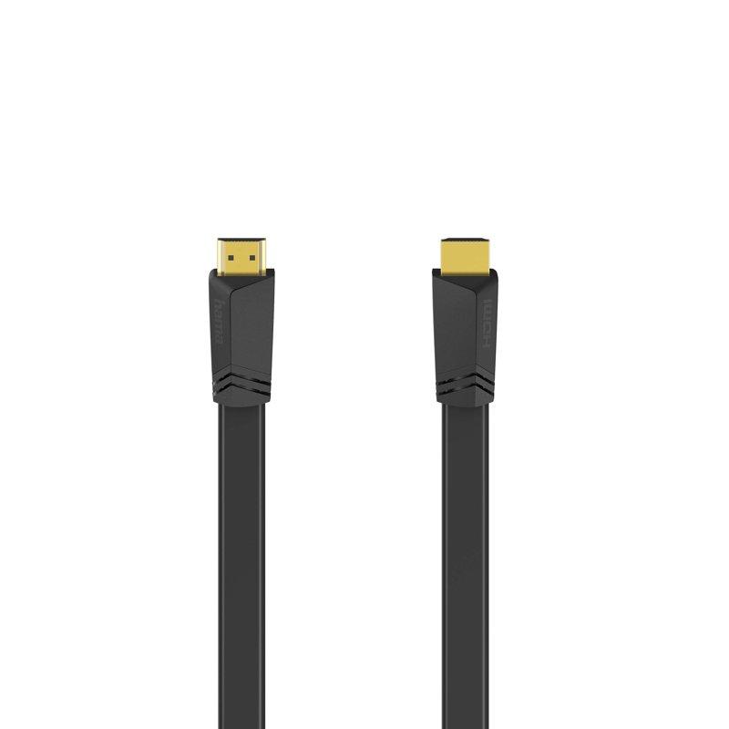 HAMA Kabel HDMI Ethernet Platt Svart 1.5m