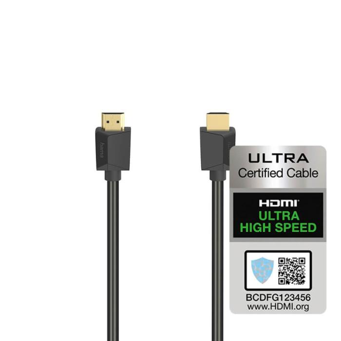 Hama - HAMA Kabel HDMI High Speed 8K 48Gbit/s Svart 0.5m