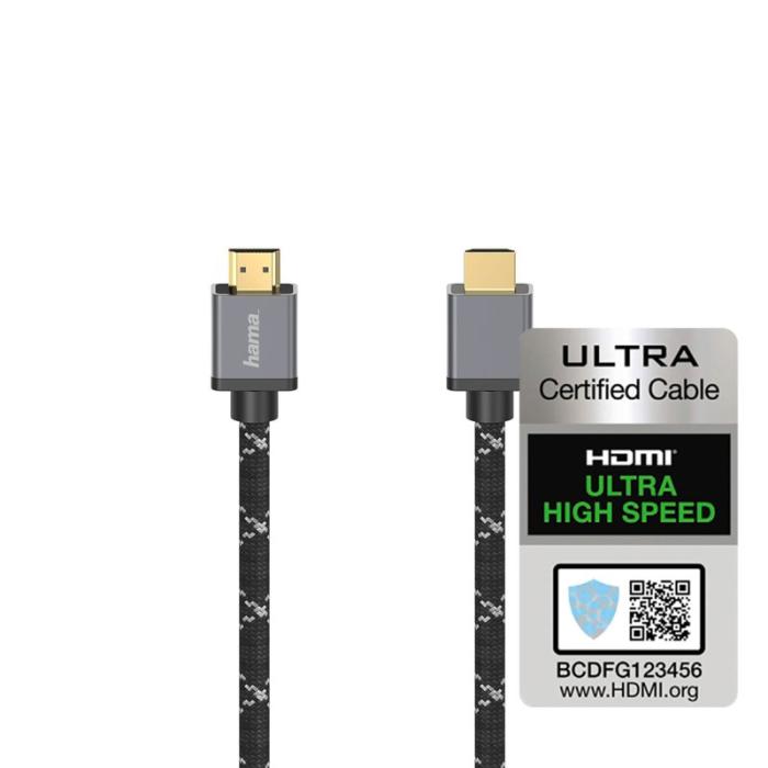 Hama - HAMA Kabel HDMI Ultra High Speed 8K 48Gbit/s Metall Guld 5.0m