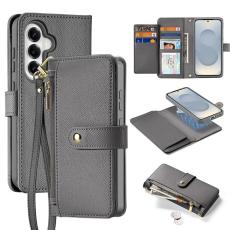 Dux Ducis - Dux Ducis Pl&aring;nboksfodral f&ouml;r Samsung Galaxy S26 &Auml;kta l&auml;der Magnetiskt - Gr&aring;