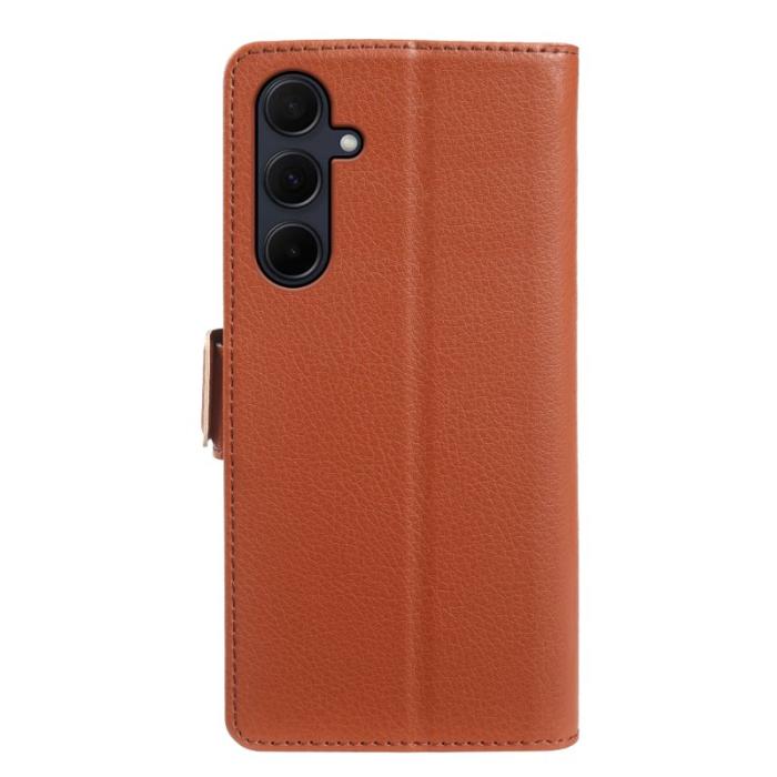 OEM - Plånboksfodral för Samsung Galaxy S26 Konstläder Magnetiskt - Brun