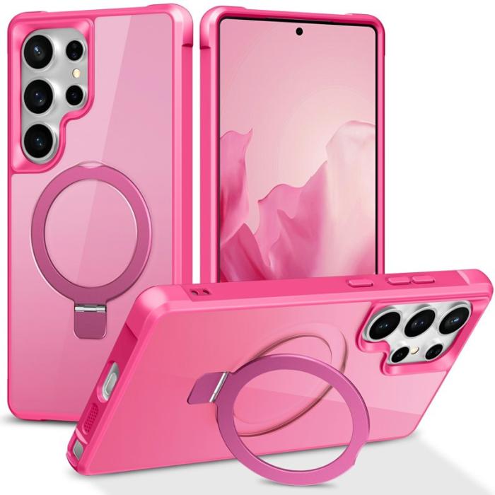 OEM - Mobilskal för Samsung Galaxy S26 Ultra Magnetiskt Ringhållare TPU + PC - Rosa