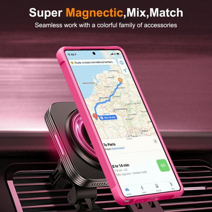 OEM - Mobilskal för Samsung Galaxy S26 Ultra Magnetiskt Ringhållare TPU + PC - Rosa