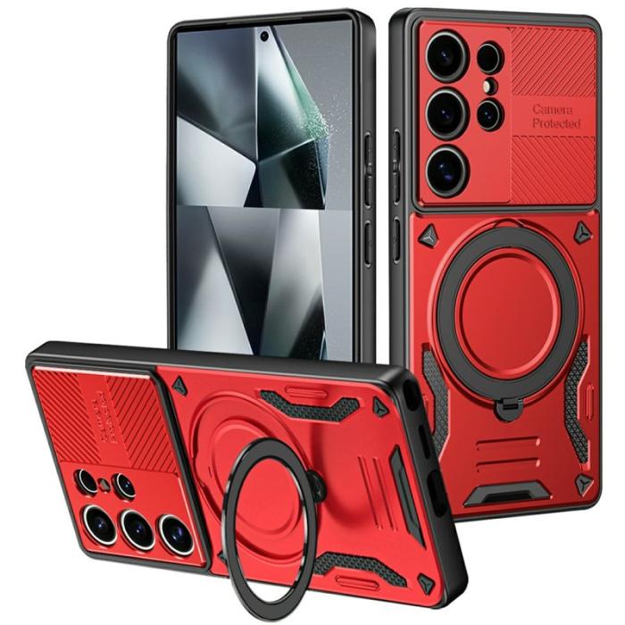 OEM - Mobilskal för Samsung Galaxy S26 Ultra Magnetiskt Shockproof TPU + PC - Röd