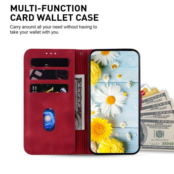 OEM - Mobilfodral för Samsung Galaxy S26 Ultra Stativ Konstläder - Röd
