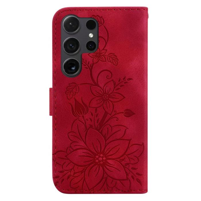 OEM - Mobilfodral för Samsung Galaxy S26 Ultra Stativ Konstläder - Röd