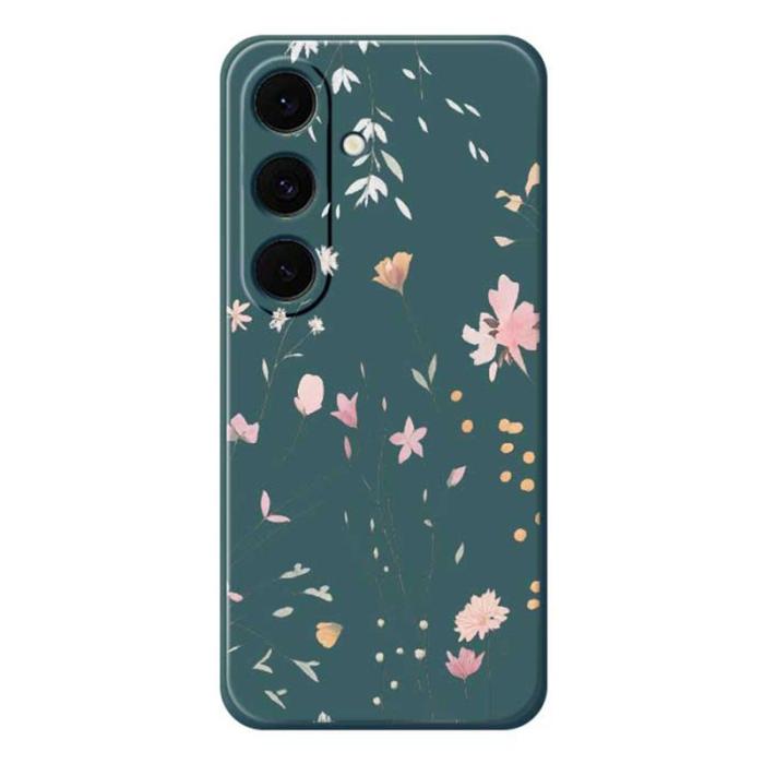 OEM - Mobilskal för Samsung Galaxy S26 Plus Blommönster TPU - Grön