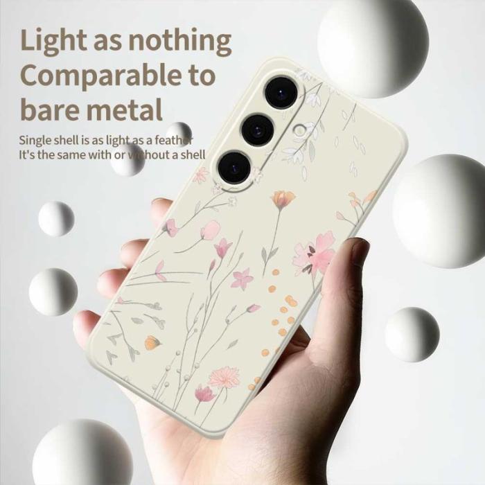 OEM - Mobilskal för Samsung Galaxy S26 Plus Blommönster TPU - Grön